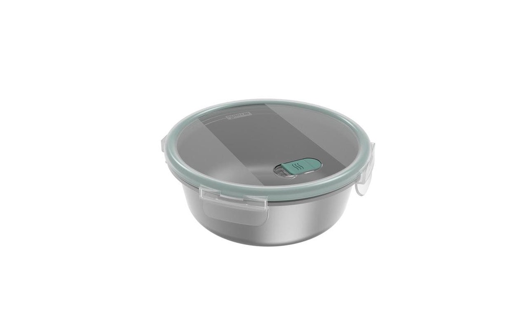Rotho Boîte en acier inoxydable avec couvercle NALA 1.4 l, Argenté