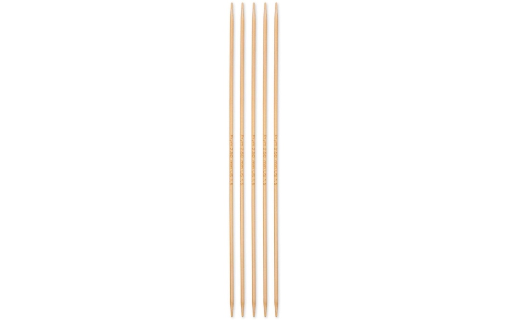 Prym 1530 Aiguilles à tricoter pour bas BAMBUS 2.50 mm, 20 cm