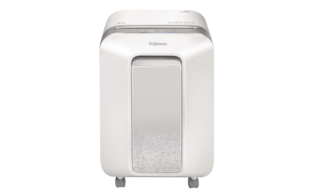 Fellowes Déchiqueteuse de documents LX201 P-5, 12 pages, blanc
