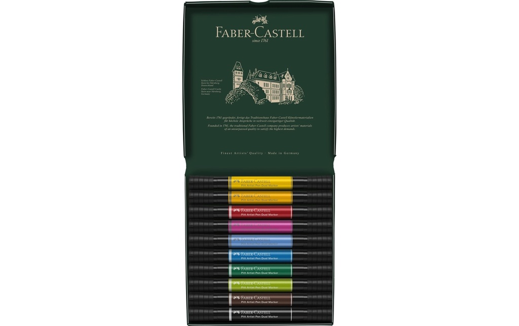 Faber-Castell Crayon à encre de Chine Pitt Artist Pen Dual 10 pièces
