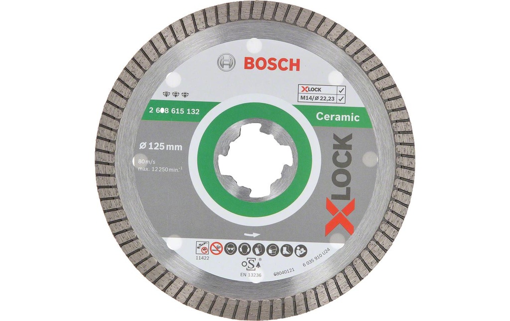 Bosch Professional Disque à tronçonner diamanté X-LOCK Ceramic Extra Clean Turbo 125 mm