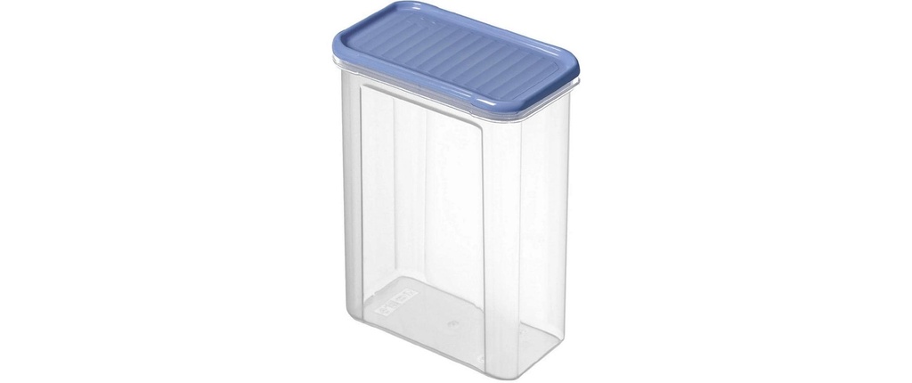 Rotho Boîte à provisions Domino 1.5 l, Bleu/Transparent