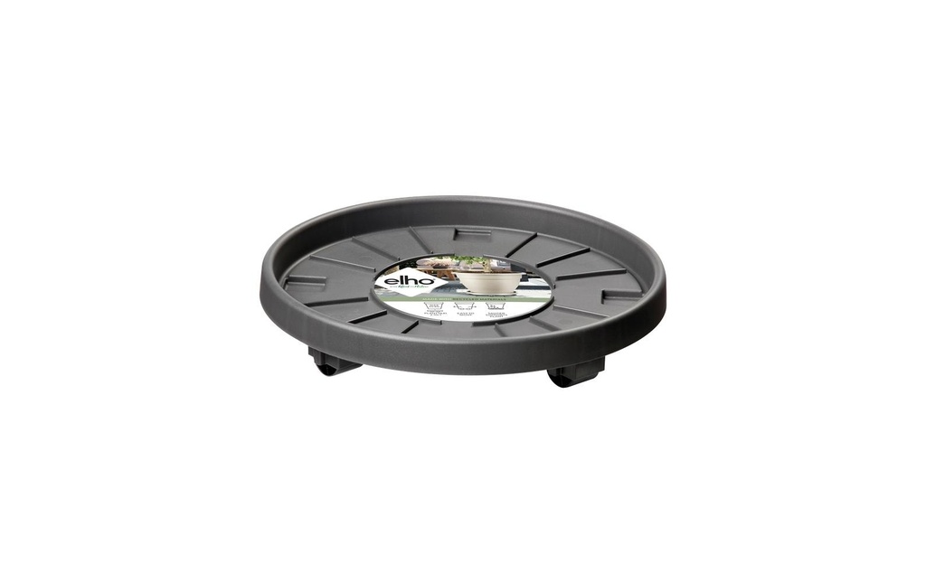 Elho Supports à roulettes pour pot de fleurs Planttaxi universel 30 cm Noir