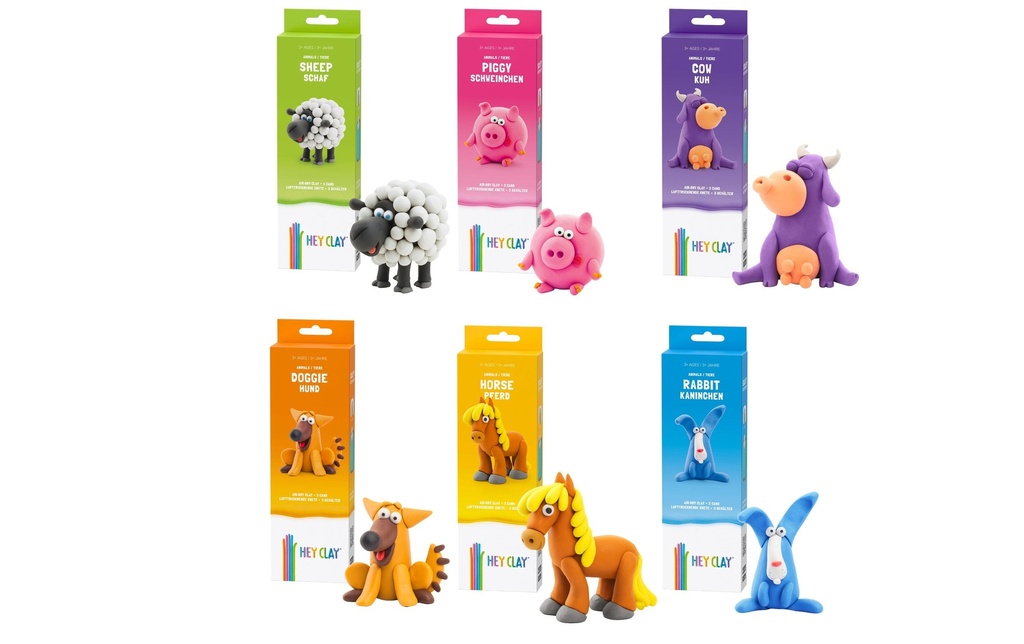 Max Bersinger Pâte à modeler Hey Clay animaux Assorti