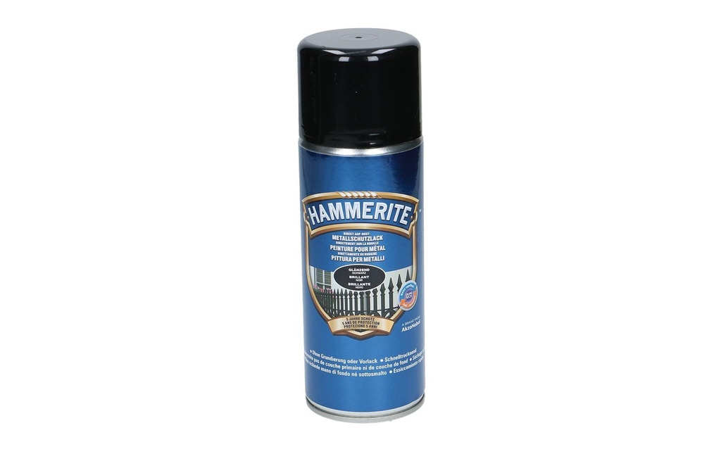 Hammerite Vernis de protection pour métal HG Noir, 400 ml