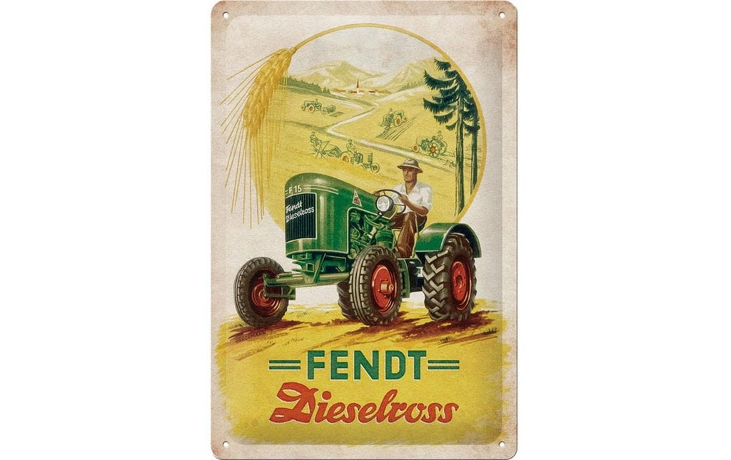 Nostalgic Art Plaque Fendt Dieselross 20 x 30 cm, métal