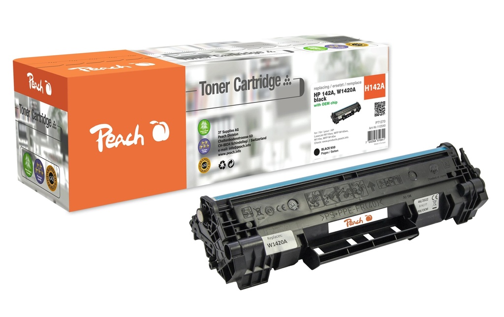 Peach Toner HP No. 142A (W1420A) noir