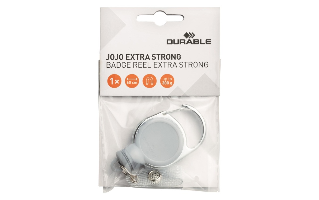 DURABLE Porte-carte Jojo Extra Strong avec clip, Gris