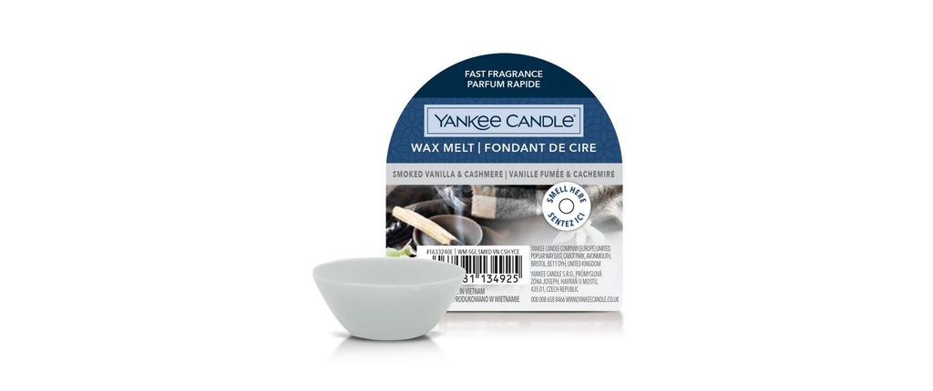 Yankee Candle Signature Plaquettes de cire parfumées Smoked Vanilla & Cashmere