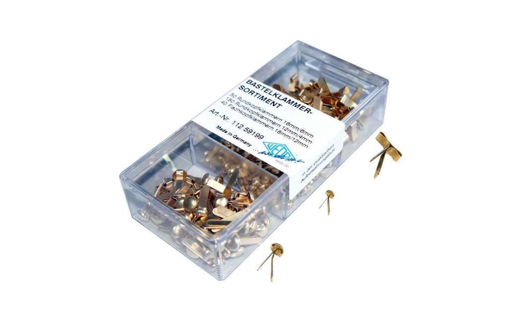 WEDO Attaches parisiennes 18/16/12 mm 240 Pièce/s