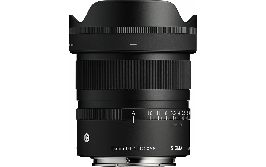 Sigma Longueur focale fixe 15mm F/1.4 DC C – Sony E-Mount