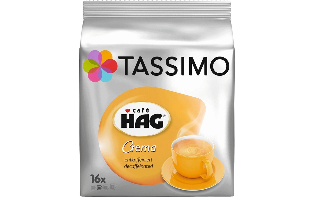 TASSIMO Capsules de café T DISC Café HAG Crema 16 portions
