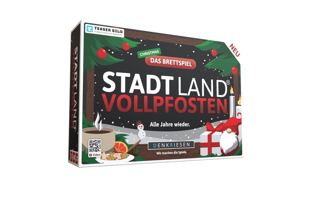 Denkriesen Stadt Land Vollpfosten – Brettspiel + Christmas Erweiterung