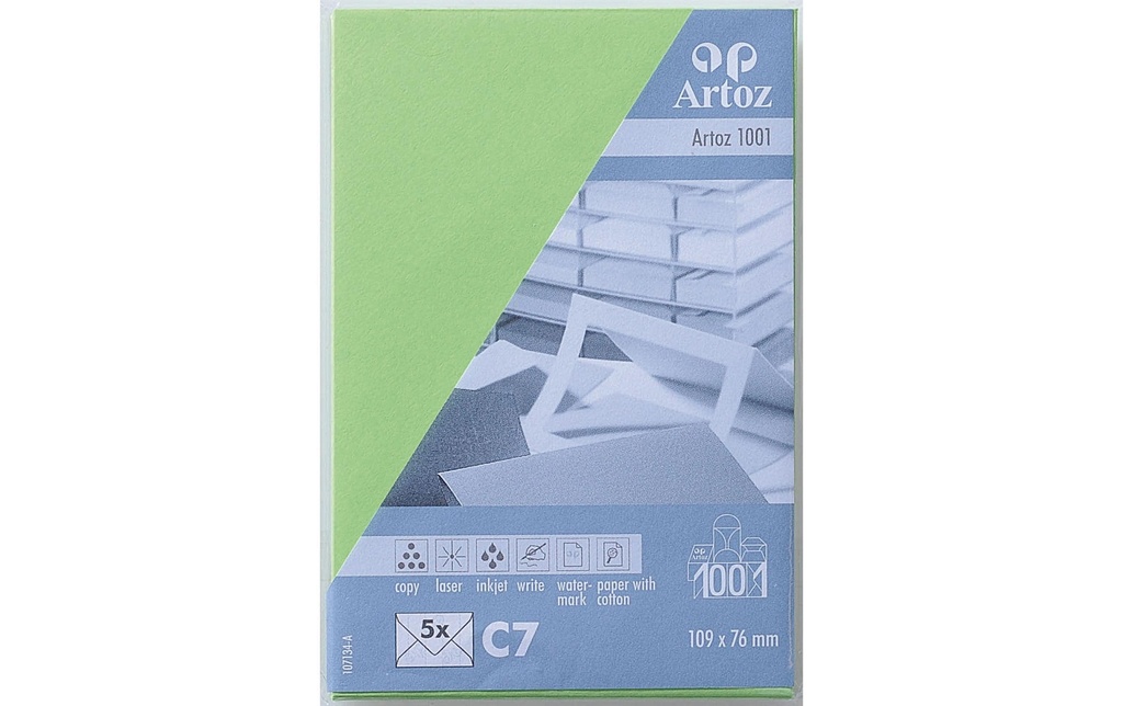 Artoz Enveloppe 1001 C7, 5 pièces, Vert