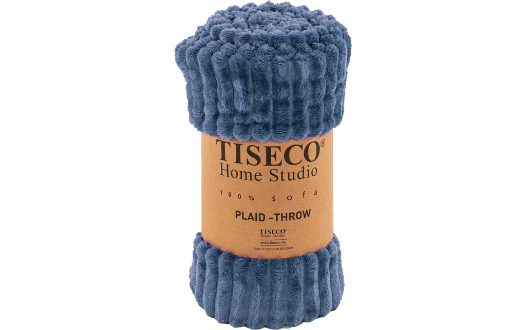 Tiseco Couverture Ribble microflanelle 160 x 130 cm, Bleu