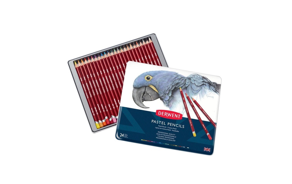 Derwent Crayons pastels, multicolores, 24 pièces