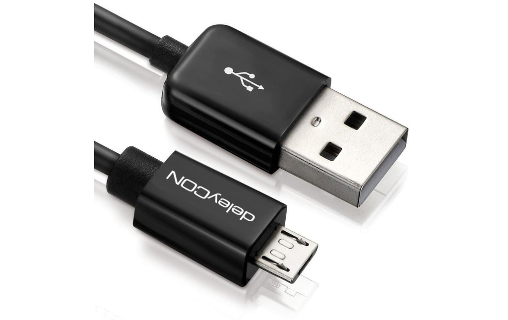deleyCON Câble USB 2.0  USB-A - Micro-USB B 3 m