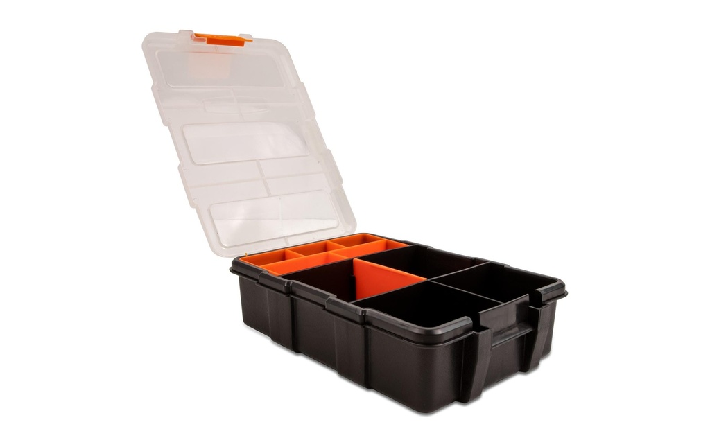 Delock Boîte d'assortiment Orange / Noir 11 compartiments