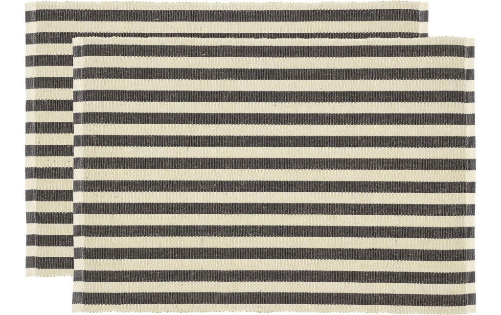 Södahl Set de table Statement Stripe 48 cm x 33 cm, Noir/Beige