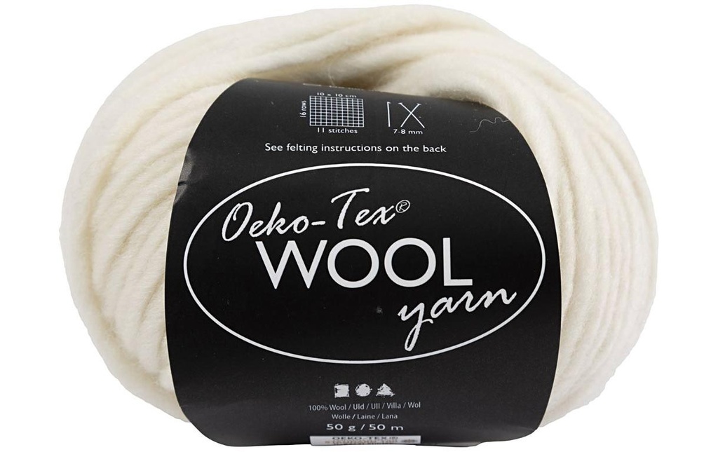 Creativ Company Laine Oeko-Tex 50 g, Crème