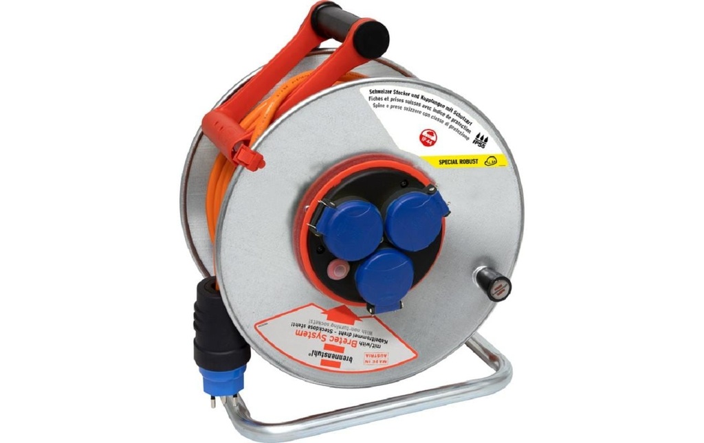 Brennenstuhl Enrouleur de câble pour chantier Garant SK 290 33 m Bretec 3x T13