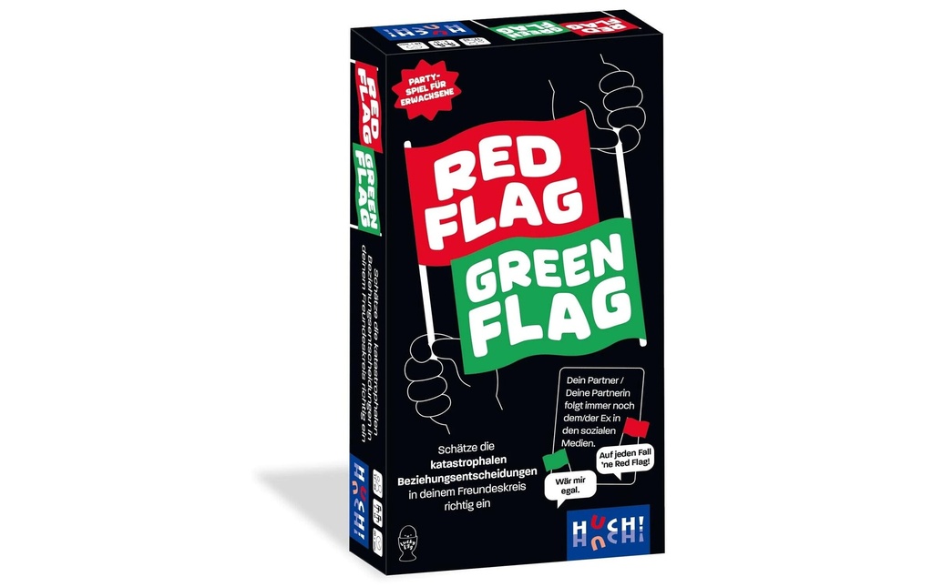 HUCH! Party game Red Flag, Green Flag (d)