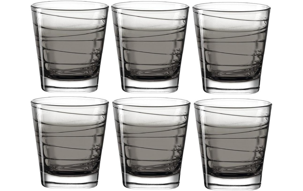 LEONARDO Verre Vario Struttura 250 ml, 6 Pièce/s, Gris