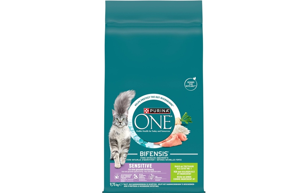 Purina ONE Alimentation sèche Sensitive dinde et riz 9.75 kg