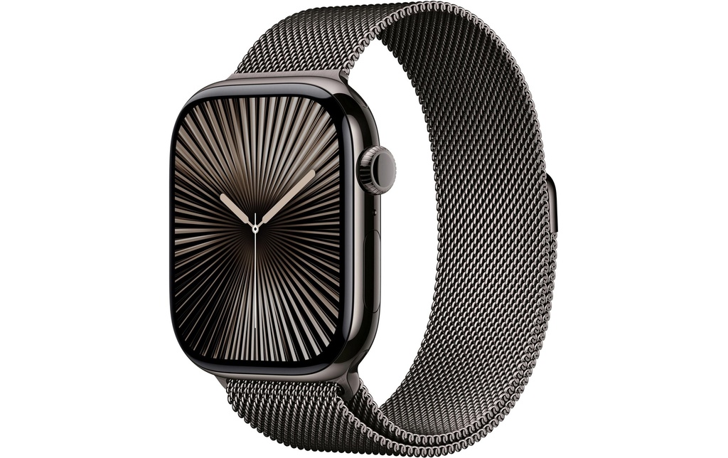 Apple Watch Series 10 46 mm LTE Boucle Milanaise Titanium Slate S/M