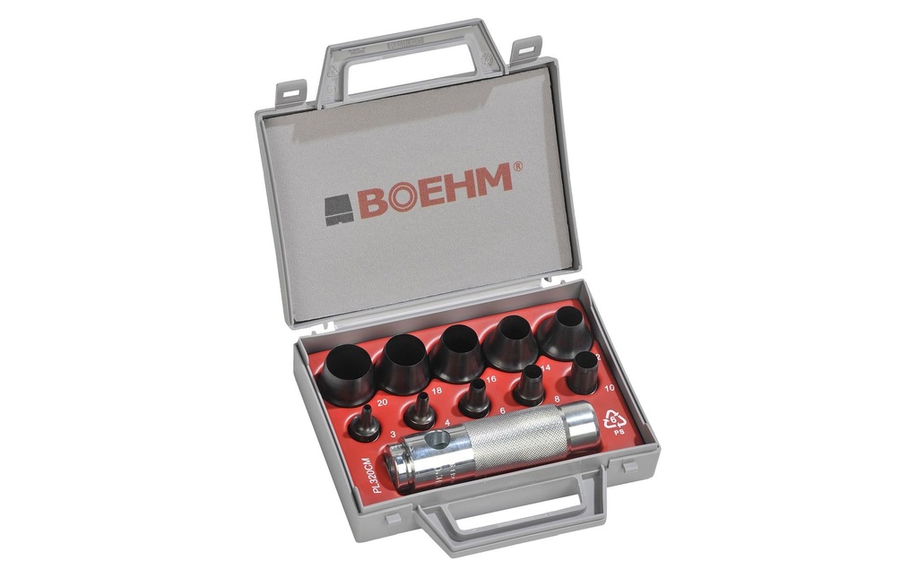 Boehm Jeu de fers à perforer 11 pièces 3-20 mm