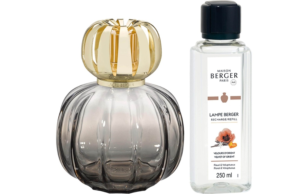 Maison Berger Lampe aromatique + Velours dOrient 370 ml, Gris