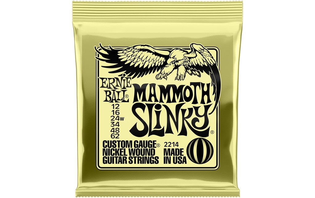 Ernie Ball Cordes de guitare 2214 Slinky Nickel – Mammoth 12 - 62