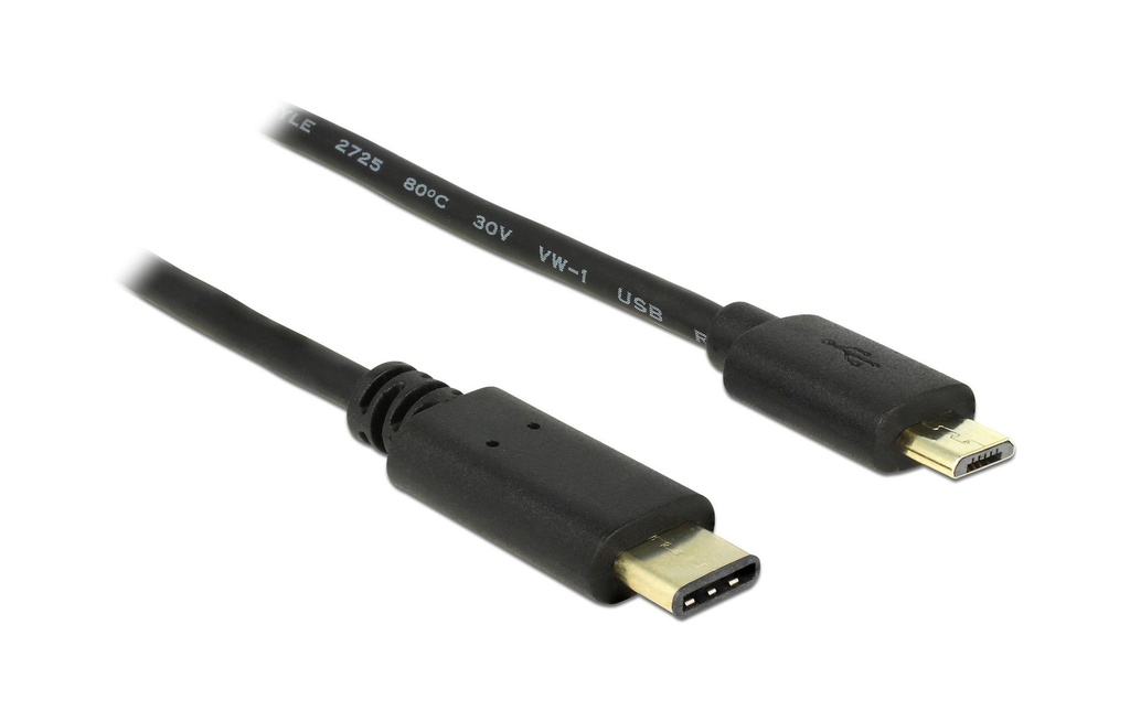 Delock Câble USB 2.0  USB-C - Micro-USB B 2 m
