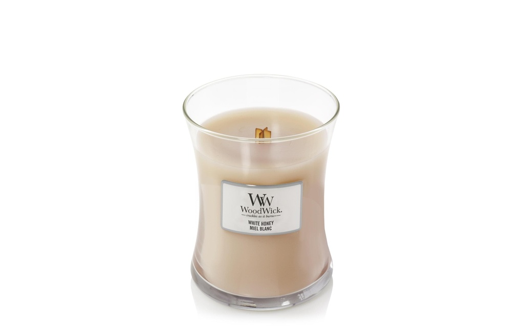 Woodwick Bougie parfumée White Honey Medium Jar