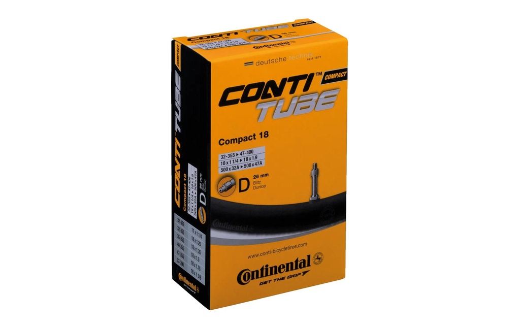 Continental Chambre à air de vélo Compact Dunlop 18