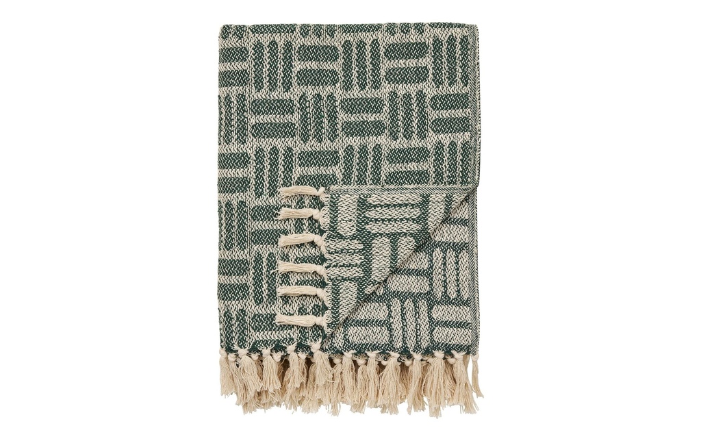 House Nordic Couverture Plaid Adana 130 x 180 cm, vert