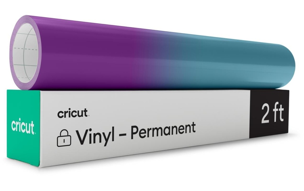 Cricut Film de vinyle Activé par la chaleur 30 x 60 cm, Violet/Turquoise