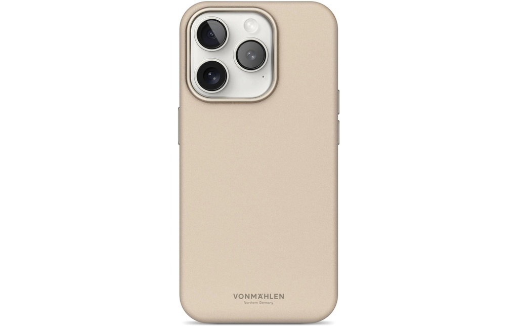 Vonmählen Coque arrière Like Leather iPhone 16 Pro Max Beige
