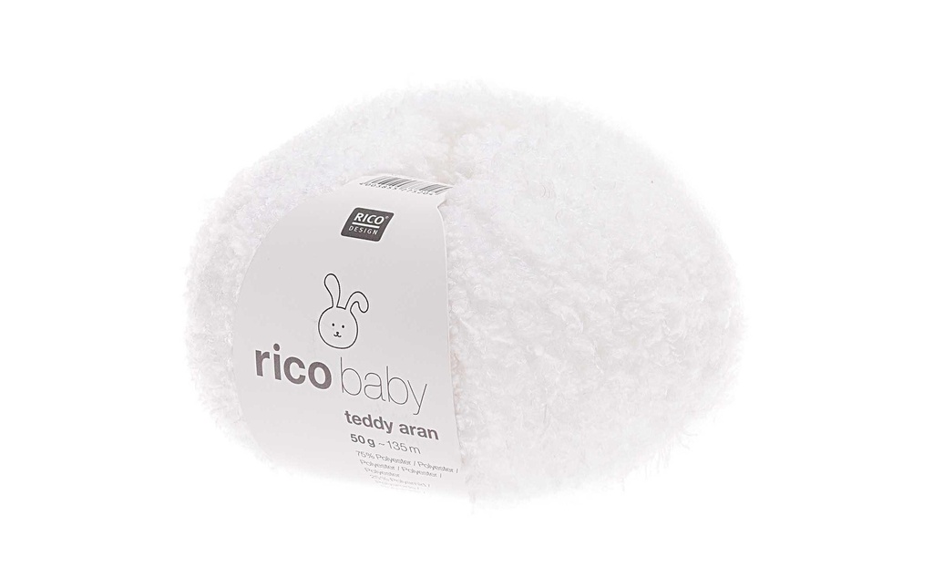 Rico Design Laine Baby Teddy Aran 50 g Blanc