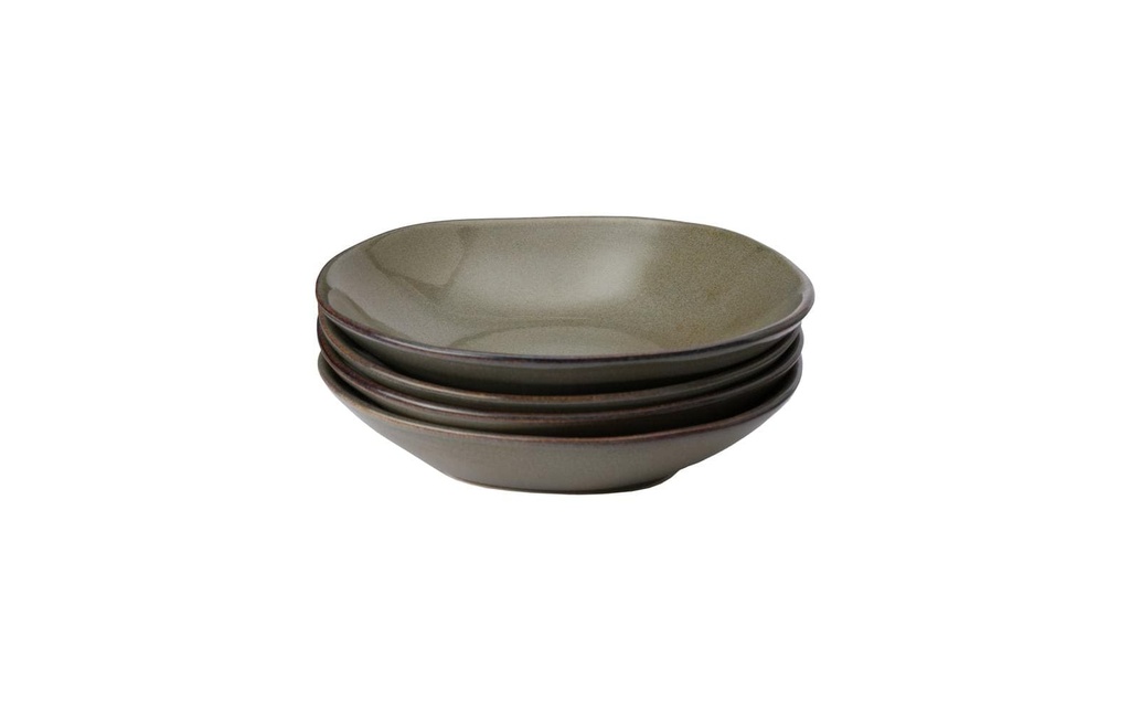 Urbanara Coupe Capela 4 pièces, Vert olive