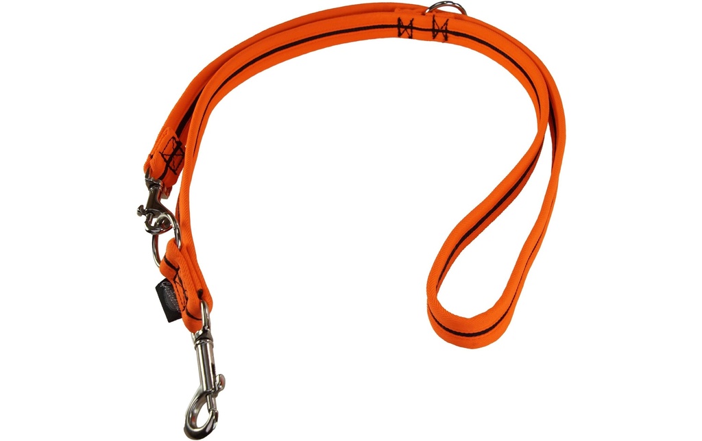 Grossenbacher Laisse de chien 180 cm, 20 mm, Noir/Orange
