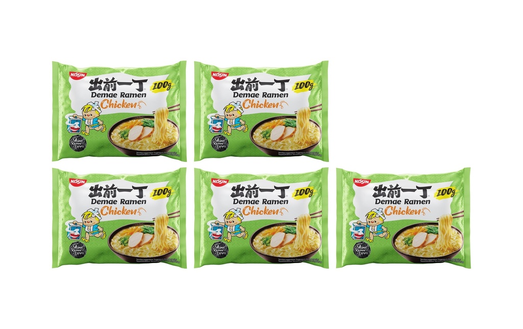 Nissin Food Plat préparé Soupe de nouilles au poulet 5 x 100 g