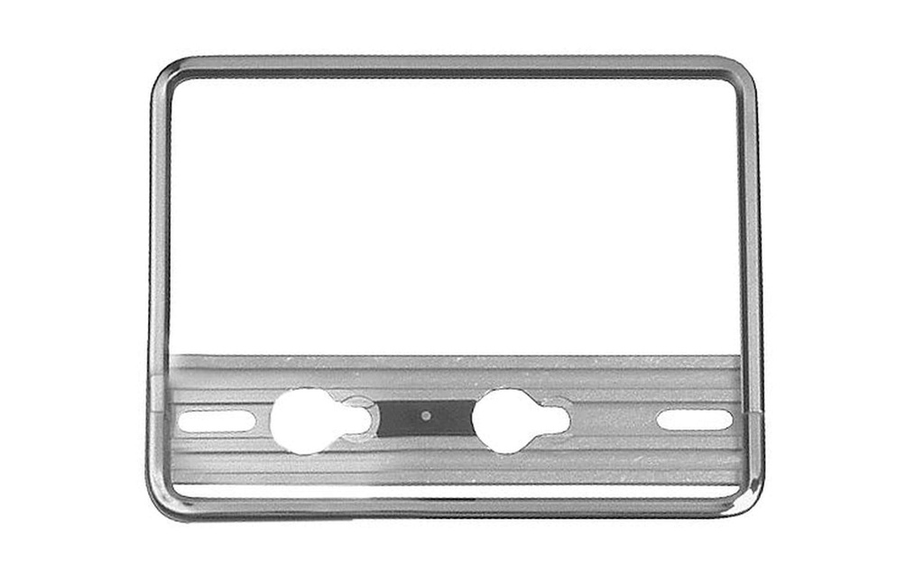 Quick-fix Cadre pour plaques d'immatriculation pour moto, chromé, 18 × 14 cm