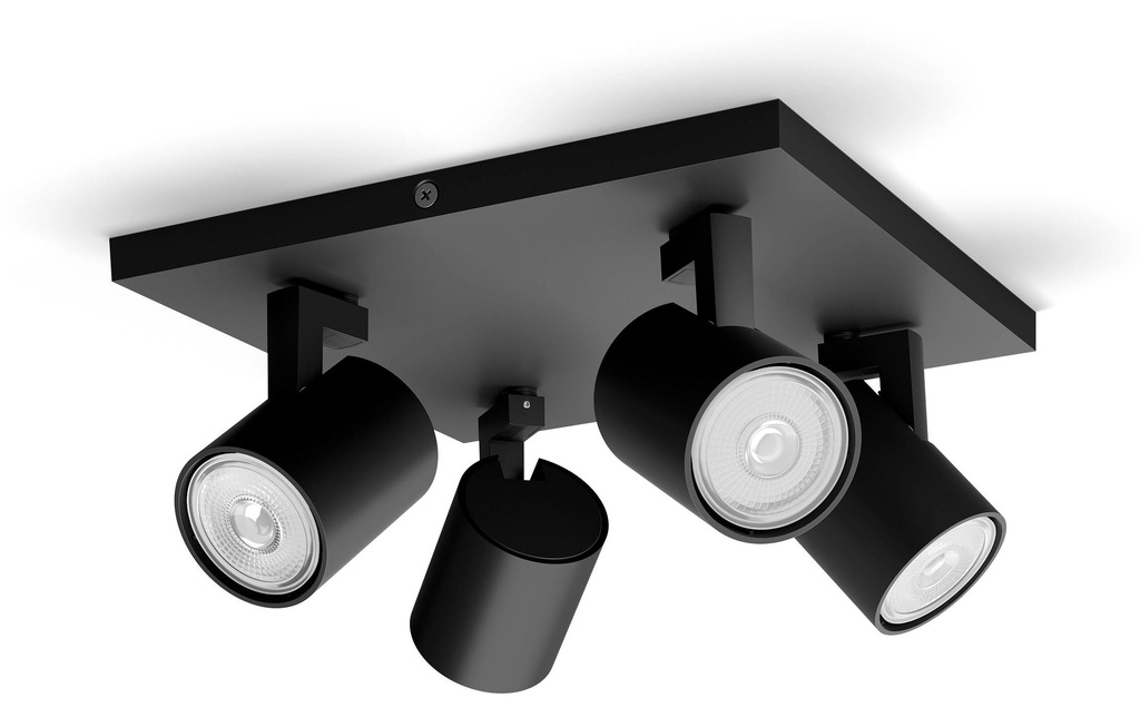 Philips Spot encastré MyLiving Runner, 4 x GU10, 20W, noir