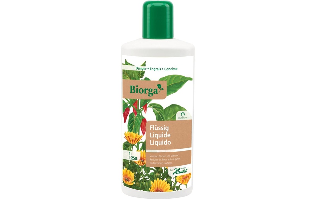 Hauert Engrais liquide Biorga pour les fleurs et les légumes, 1 l