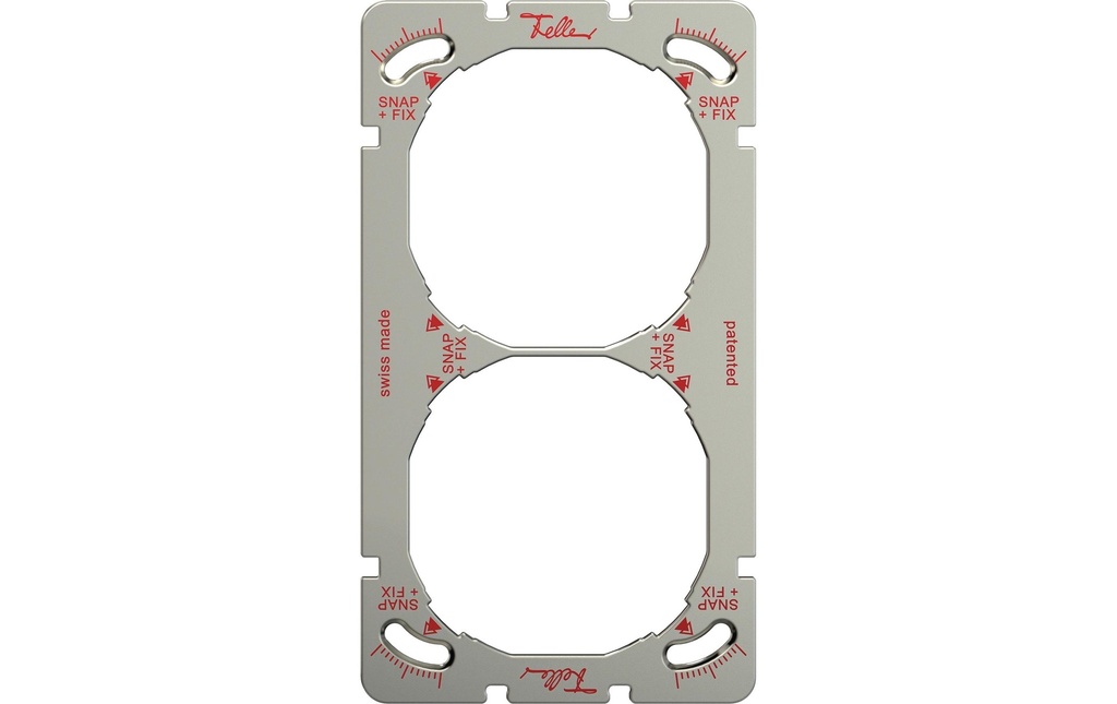 Feller EDIZIOliv Plaque de fixation 2 x 1 ou 1 x 2 Vertical ou horizontal