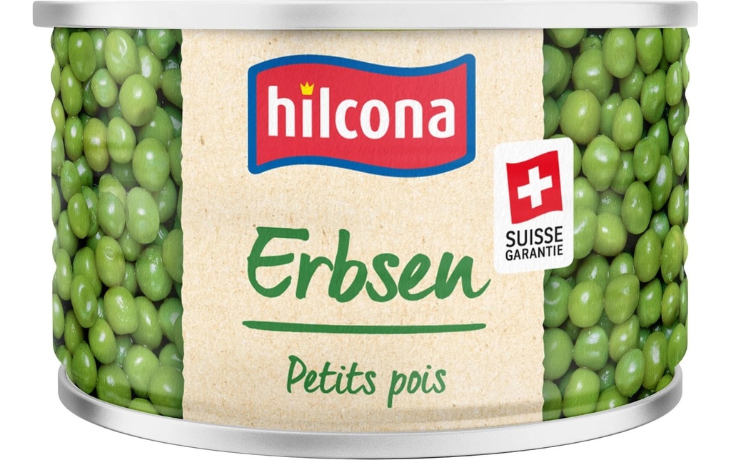 Hilcona Boîte Petits pois 210 g