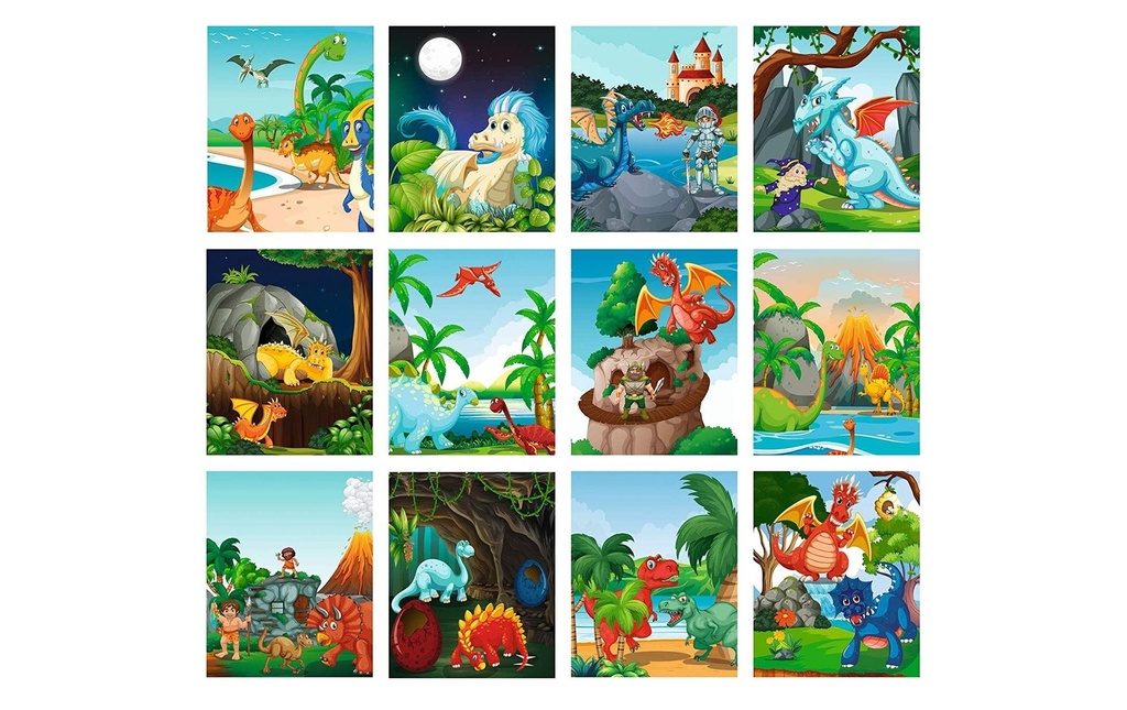 URSUS Kits de bricolage Images à gratter de dragons et de dinosaures