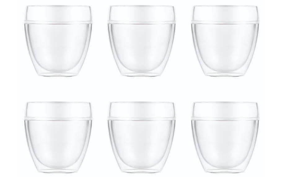 Bodum Gobelet isotherme Pavina Outdoor 250 ml, 6 Pièce/s, Transparent