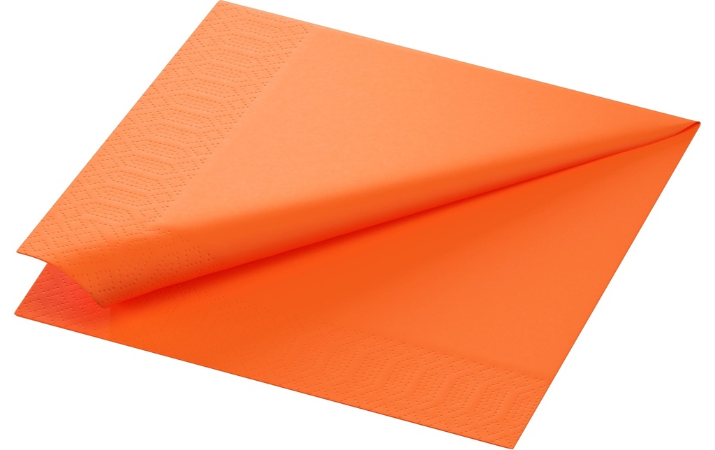 Duni Serviettes en papier 3 couches sun orange 40 cm x 40 cm, 250 Pièce/s